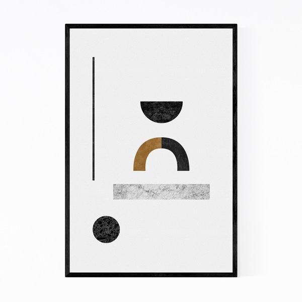 Noir Gallery Abstract Geometric Collage Framed Art Print