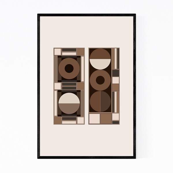 Noir Gallery Abstract Geometric Illustration Framed Art Print