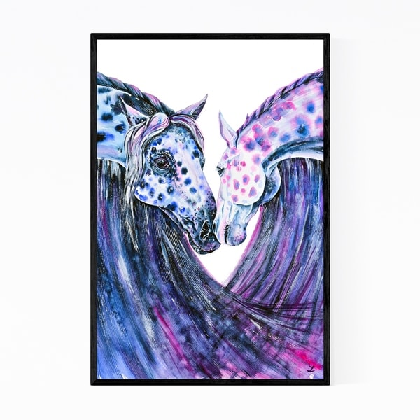 Noir Gallery Animal Horse Patterns Painting Framed Art Print