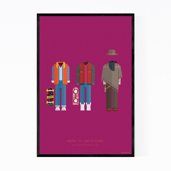 Noir Gallery Back to The Future Illustration Framed Art Print