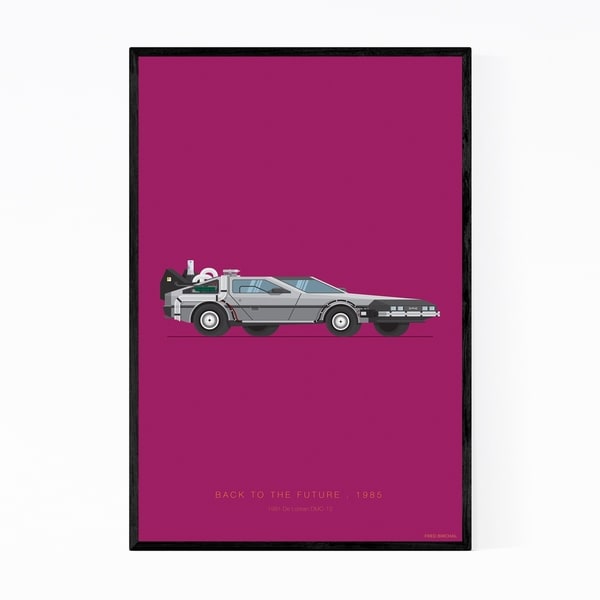 Noir Gallery Back to The Future Illustration Framed Art Print