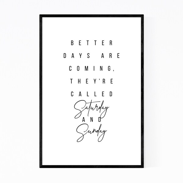 Noir Gallery Motivational Minimal Typography Framed Art Print