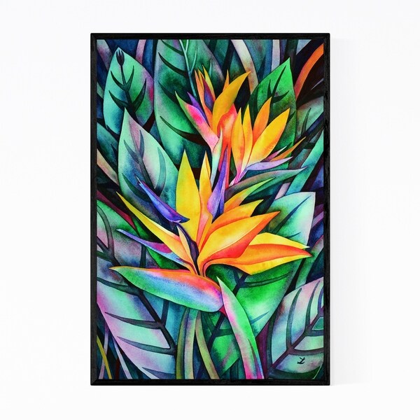 Noir Gallery Animal Birds Floral Botanical Framed Art Print
