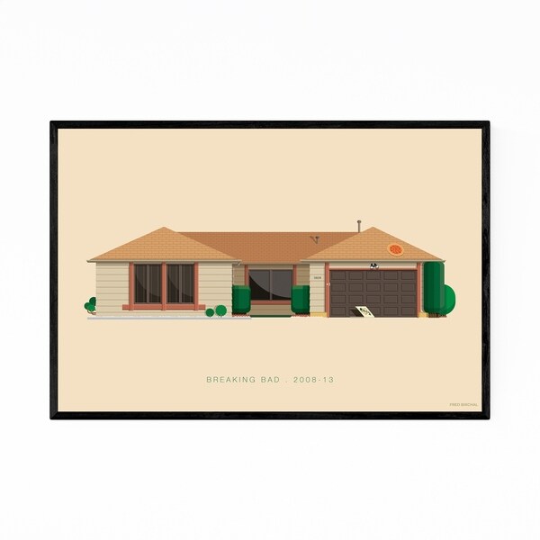 Noir Gallery Breaking Bad Movie TV Illustration Framed Art Print