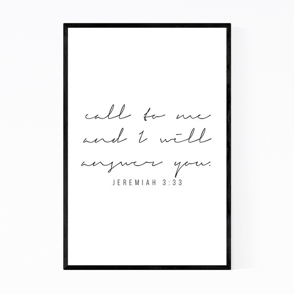 Noir Gallery Jeremiah 3:33 Bible Typography Framed Art Print