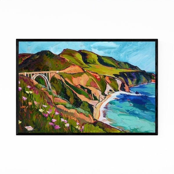 Noir Gallery Big Sur California Beach Painting Framed Art Print
