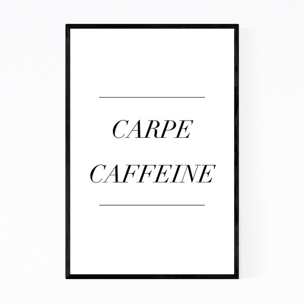 Noir Gallery Coffee Kitchen Minimal Typography Framed Art Print