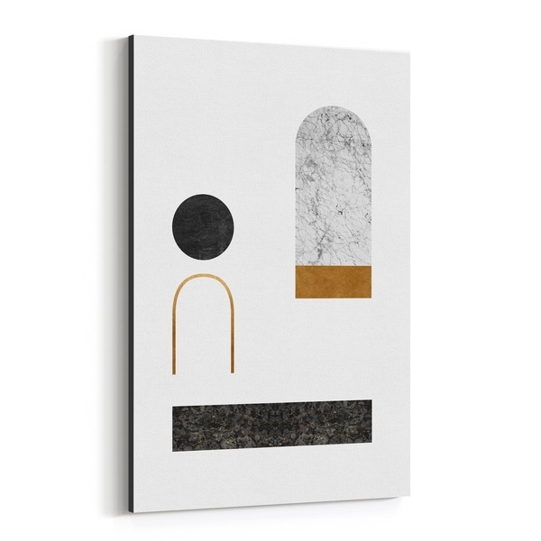 Noir Gallery Abstract Geometric Collage Canvas Wall Art Print