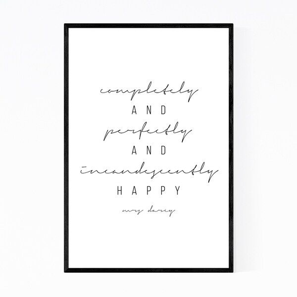 Noir Gallery Pride and Prejudice Quote Typography Framed Art Print
