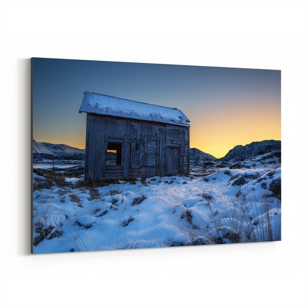 Noir Gallery Norway Winter Nature Photo Canvas Wall Art Print