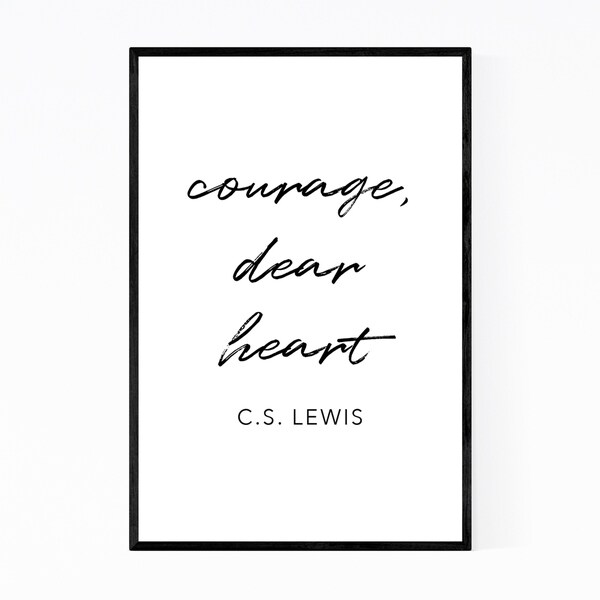 Noir Gallery C.S. Lewis Quote Typography Framed Art Print