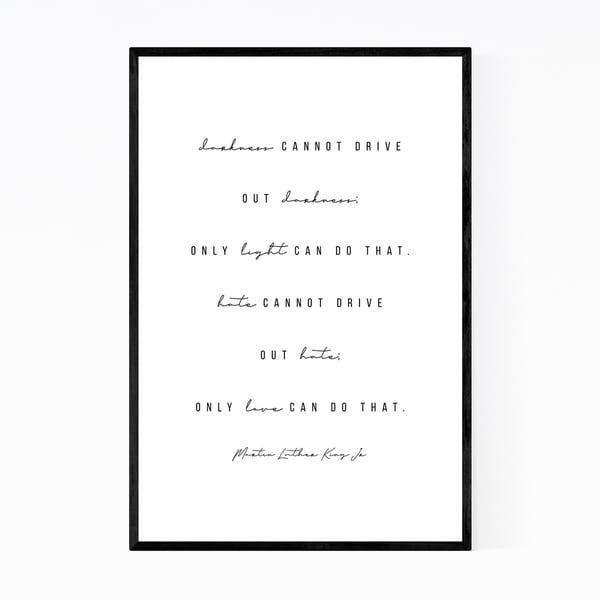 Noir Gallery Martin Luther King Quote Typography Framed Art Print