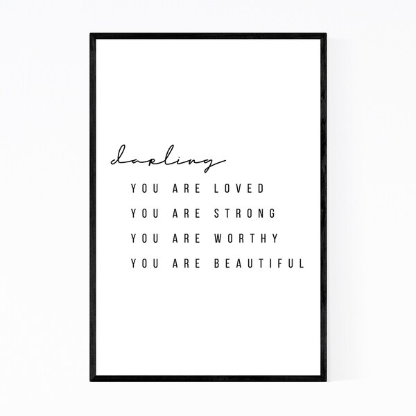 Noir Gallery Motivational Minimal Typography Framed Art Print