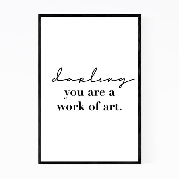 Noir Gallery Motivational Minimal Typography Framed Art Print
