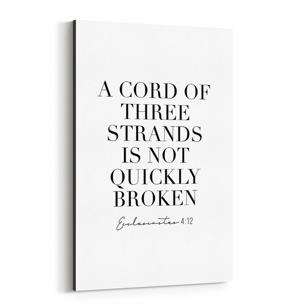 Noir Gallery Ephesians 4:12 Bible Typography Canvas Wall Art Print