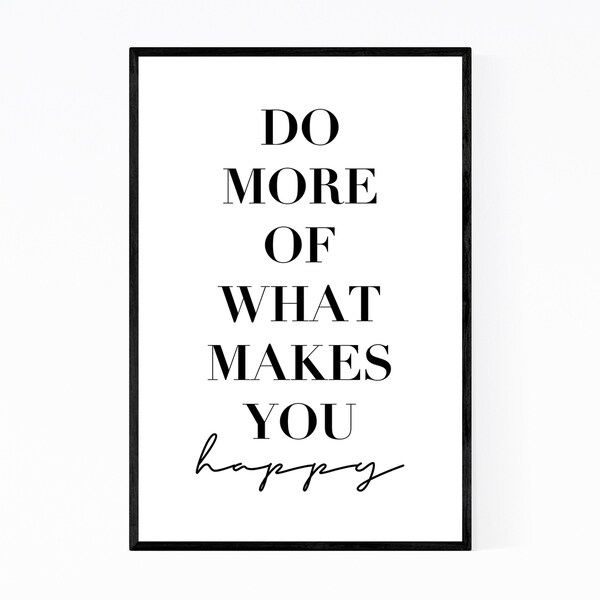Noir Gallery Motivational Minimal Typography Framed Art Print