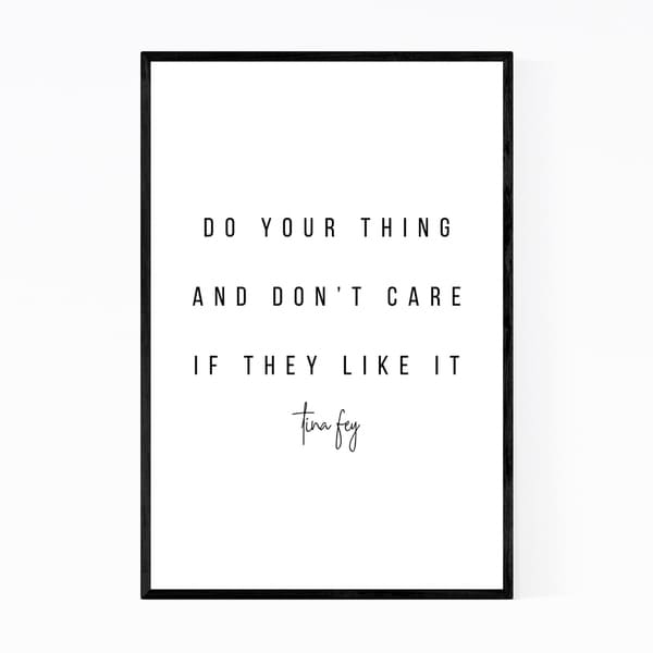 Noir Gallery Tina Fey Quote Typography Framed Art Print