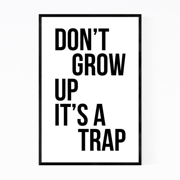 Noir Gallery Humor Minimal Typography Framed Art Print