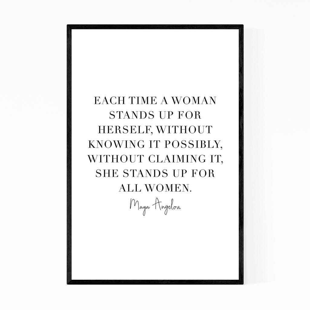 Noir Gallery Maya Angelou Quote Typography Framed Art Print