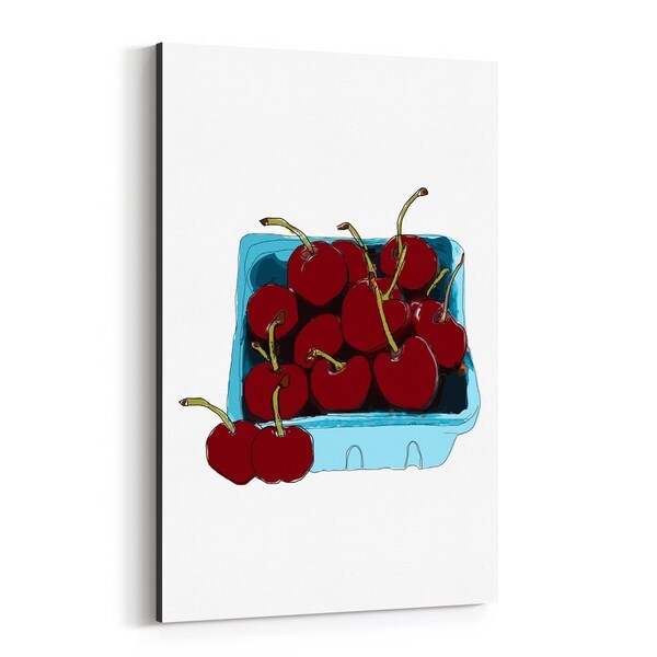 Noir Gallery Kitchen Cherry Illustration Canvas Wall Art Print