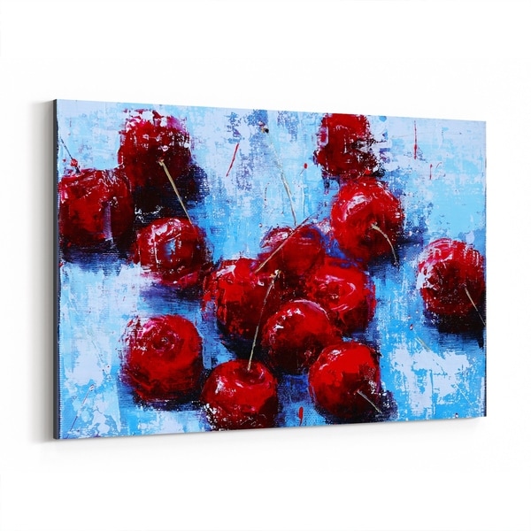 Noir Gallery Cherry Still Life Fruit Painting Canvas Wall Art Print