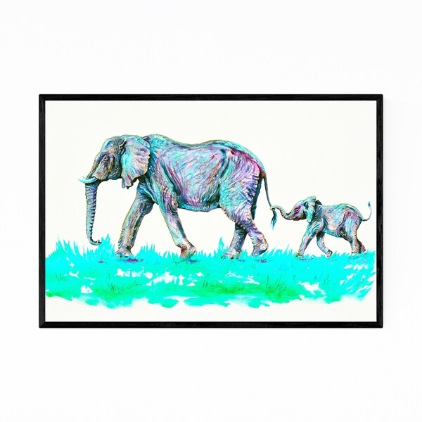 Noir Gallery Animal Elephant Insects Moth Painting Framed Art Print