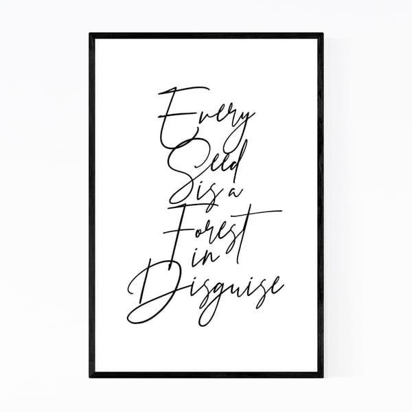 Noir Gallery Motivational Minimal Typography Framed Art Print