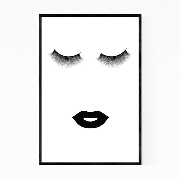 Noir Gallery Feminine Minimal Typography Framed Art Print