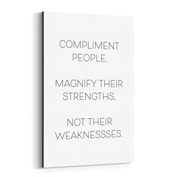 Noir Gallery Motivational Minimal Typography Canvas Wall Art Print