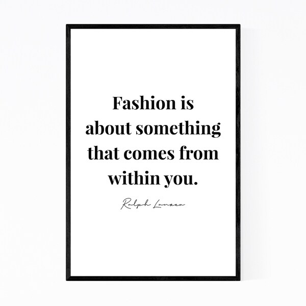 Noir Gallery Ralph Lauren Quote Typography Framed Art Print
