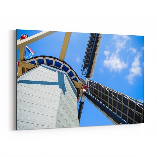 Noir Gallery Keukenhof Netherlands Windmill Canvas Wall Art Print