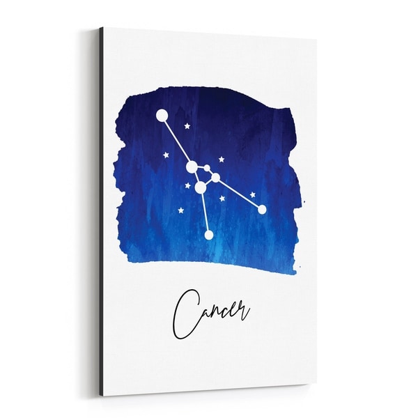 Noir Gallery Cancer Zodiac Constellation Canvas Wall Art Print