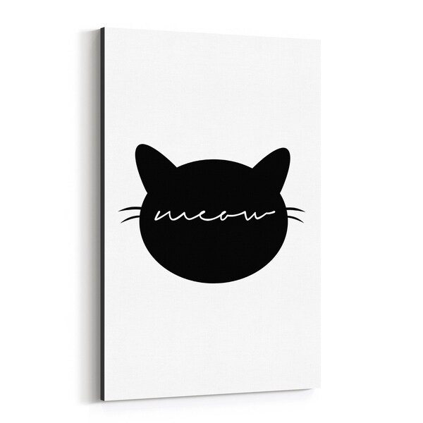 Noir Gallery Animals Minimal Typography Canvas Wall Art Print
