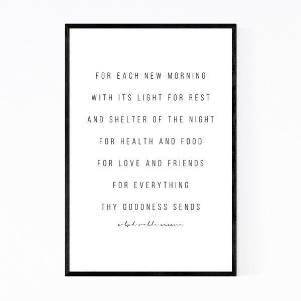 Noir Gallery Ralph Waldo Emerson Quote Typography Framed Art Print