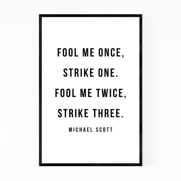 Noir Gallery The Office TV Humor Quote Typography Framed Art Print