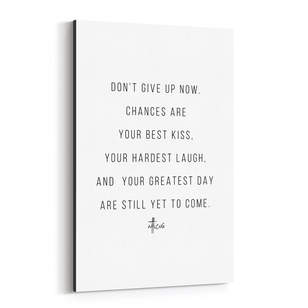 Noir Gallery Atticus Quote Typography Canvas Wall Art Print