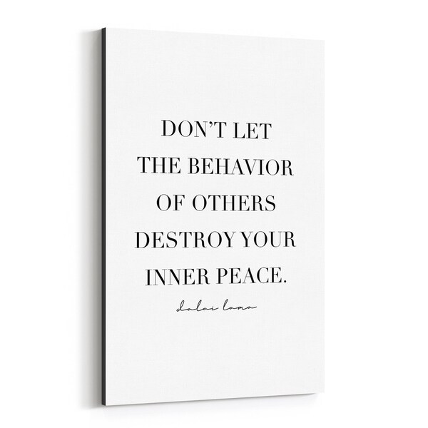 Noir Gallery Dalai Lama Quote Typography Canvas Wall Art Print