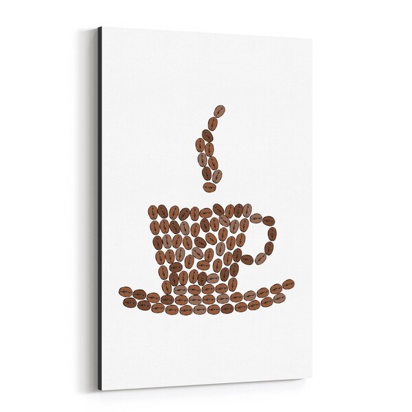 Noir Gallery Kitchen Coffee Illustration Canvas Wall Art Print