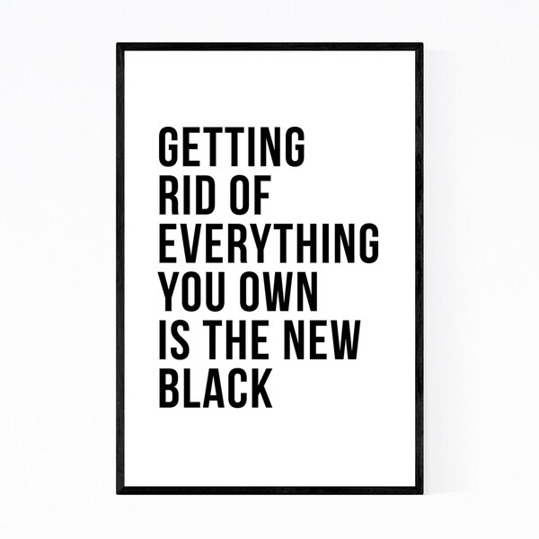 Noir Gallery Humor Minimal Typography Framed Art Print