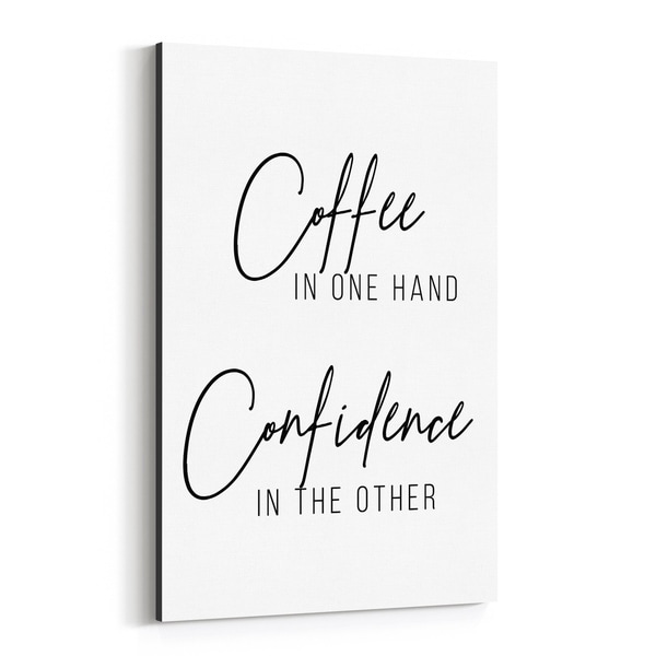 Noir Gallery Coffee Kitchen Minimal Typography Canvas Wall Art Print