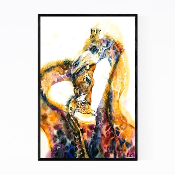 Noir Gallery Animal Family Giraffe Insects Moth Framed Art Print