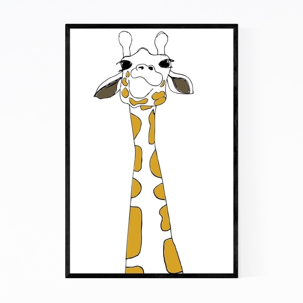 Noir Gallery Giraffe Illustration Framed Art Print