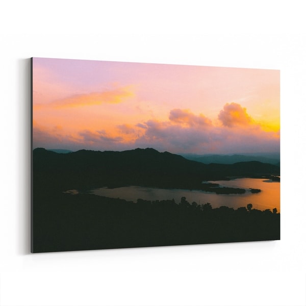 Noir Gallery Udaipur India Mountains Photo Canvas Wall Art Print