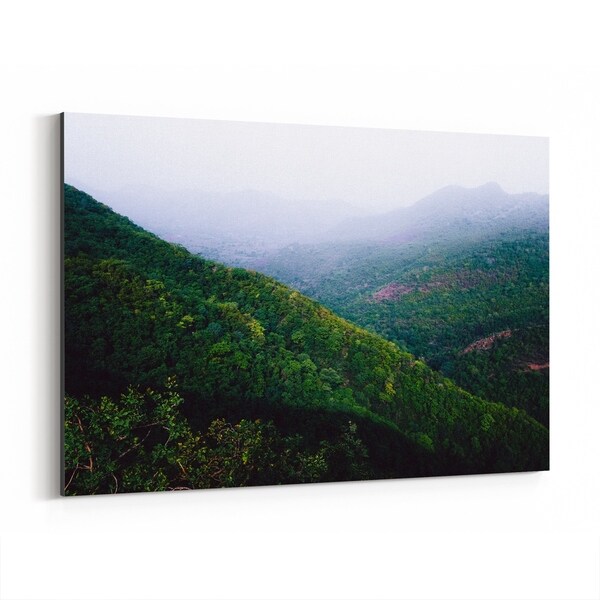 Noir Gallery Udaipur India Mountains Fog Photo Canvas Wall Art Print
