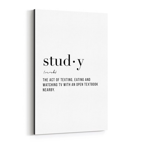 Noir Gallery Study Definition Typography Canvas Wall Art Print