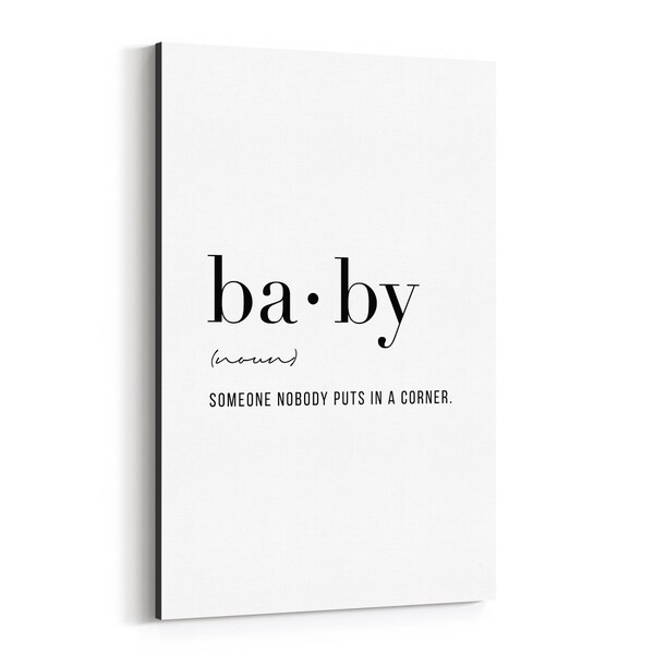 Noir Gallery Baby Definition Typography Canvas Wall Art Print