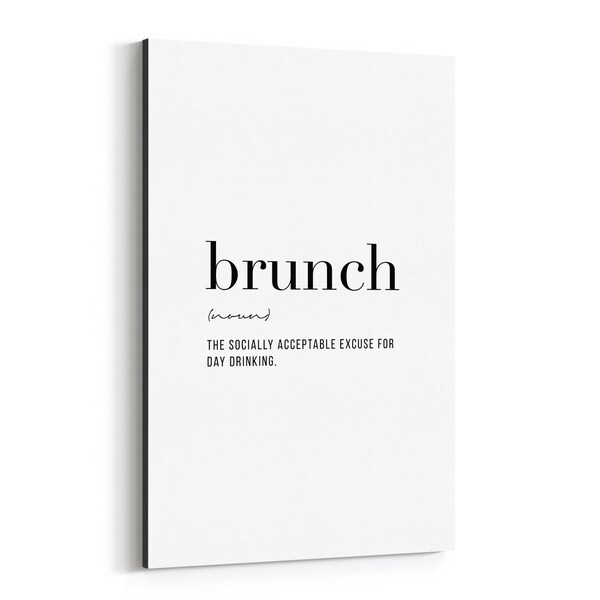 Noir Gallery Brunch Definition Typography Canvas Wall Art Print