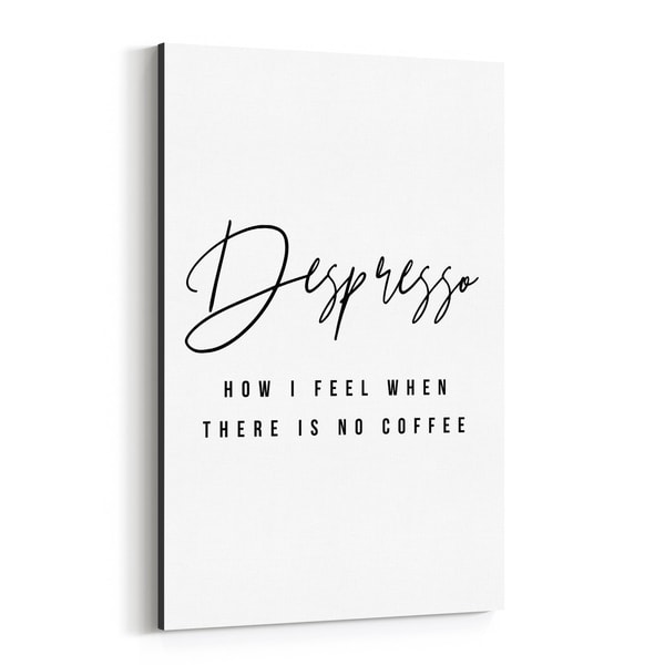 Noir Gallery Coffee Kitchen Minimal Typography Canvas Wall Art Print