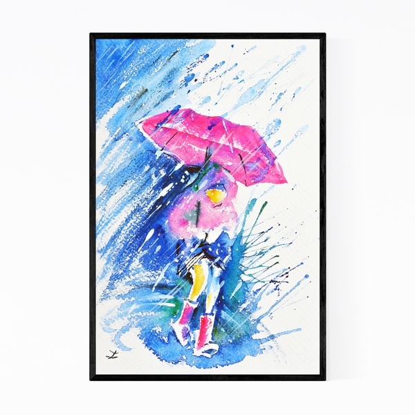 Noir Gallery Figurative Umbrella Painting Framed Art Print