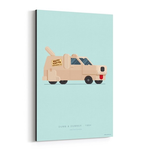 Noir Gallery Dumb & Dumber Illustration Canvas Wall Art Print